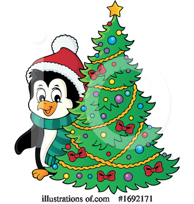 Christmas Penguin Clipart #1692171 by visekart
