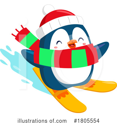 Royalty-Free (RF) Penguin Clipart Illustration by Hit Toon - Stock Sample #1805554