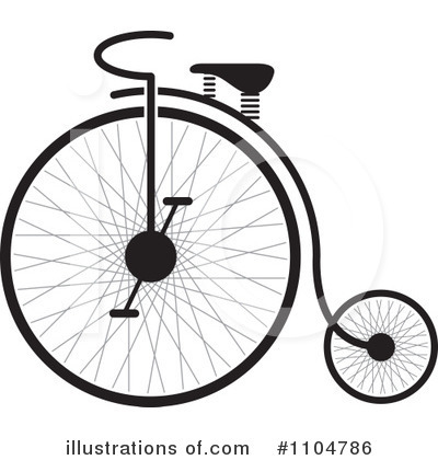 Royalty-Free (RF) Penny Farthing Clipart Illustration by Lal Perera - Stock Sample #1104786