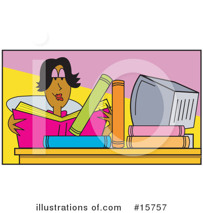 Reading Clipart #15757 by Andy Nortnik