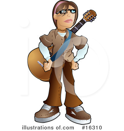 Guitarist Clipart #16310 by AtStockIllustration