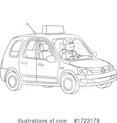 Taxi Driver Clipart #1723179 by Alex Bannykh
