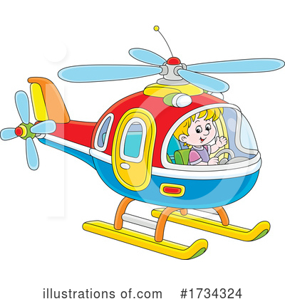 Helicopter Clipart #1734324 by Alex Bannykh