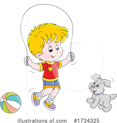 Jumping Rope Clipart #1734325 by Alex Bannykh