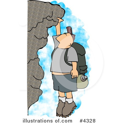 Mountain Climber Clipart #4328 by djart