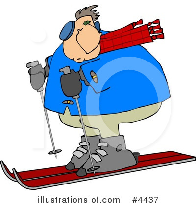 Skiing Clipart #4437 by djart