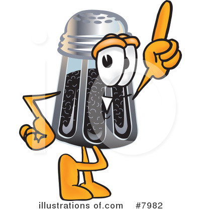 Pepper Shaker Clipart #7982 by Mascot Junction