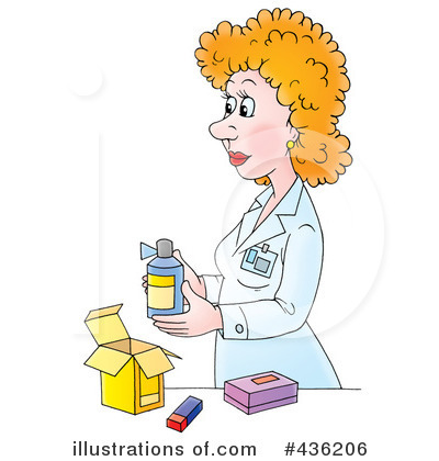 Royalty-Free (RF) Pharmacist Clipart Illustration by Alex Bannykh - Stock Sample #436206