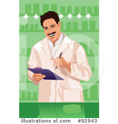 Royalty-Free (RF) Pharmacist Clipart Illustration by mayawizard101 - Stock Sample #92943