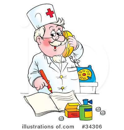 Royalty-Free (RF) Pharmacy Clipart Illustration by Alex Bannykh - Stock Sample #34306