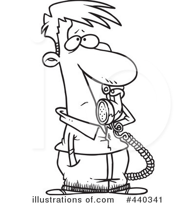 Royalty-Free (RF) Phone Call Clipart Illustration by toonaday - Stock Sample #440341