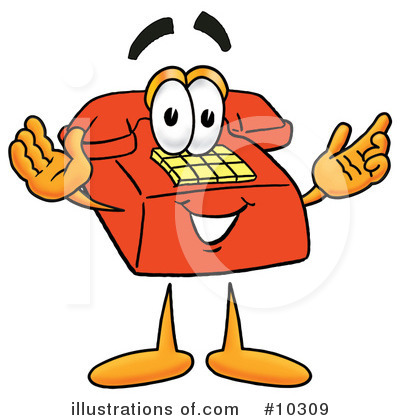 Royalty-Free (RF) Phone Clipart Illustration by Mascot Junction - Stock Sample #10309