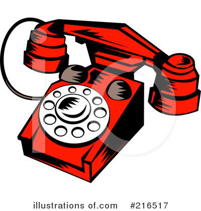 Royalty-Free (RF) Phone Clipart Illustration by patrimonio - Stock Sample #216517