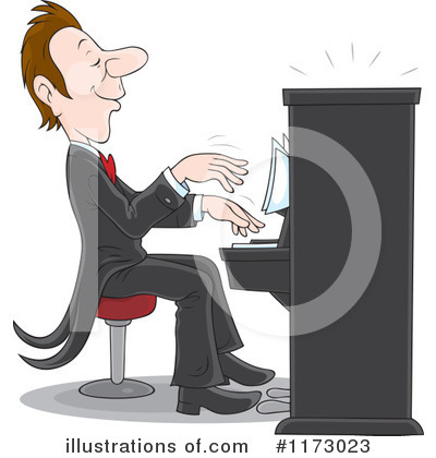 Royalty-Free (RF) Piano Clipart Illustration by Alex Bannykh - Stock Sample #1173023