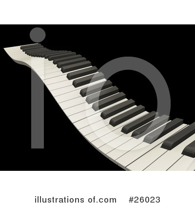 Royalty-Free (RF) Piano Clipart Illustration by KJ Pargeter - Stock Sample #26023