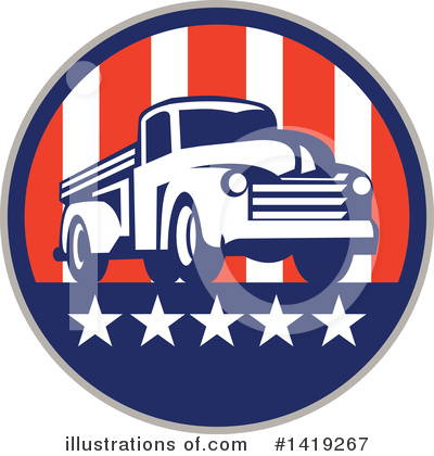 Pickup Truck Clipart #1419267 by patrimonio