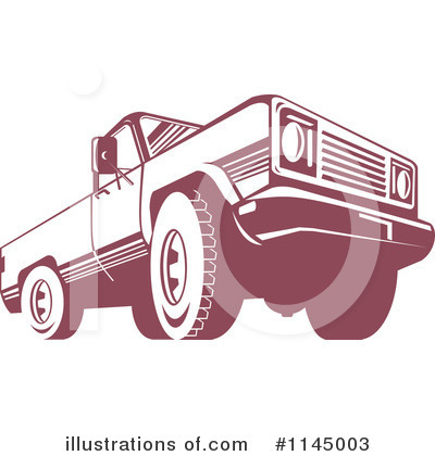 Royalty-Free (RF) Pickup Truck Clipart Illustration by patrimonio - Stock Sample #1145003