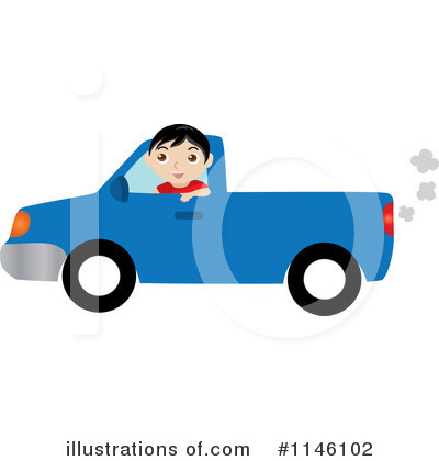 Royalty-Free (RF) Pickup Truck Clipart Illustration by Rosie Piter - Stock Sample #1146102