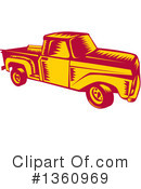 Pickup Truck Clipart #1360969 by patrimonio