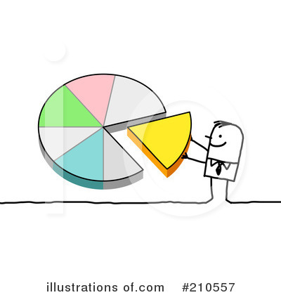 Royalty-Free (RF) Pie Chart Clipart Illustration by NL shop - Stock Sample #210557