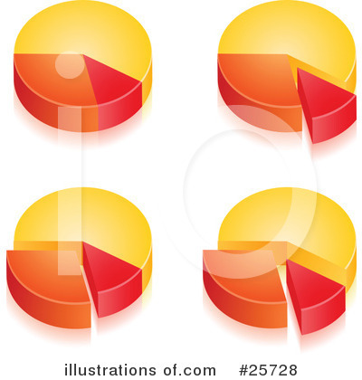 Royalty-Free (RF) Pie Chart Clipart Illustration by beboy - Stock Sample #25728