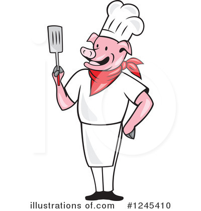 Pig Chef Clipart #1245410 by patrimonio