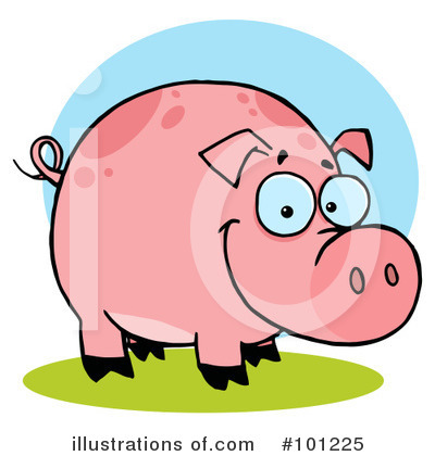 Royalty-Free (RF) Pig Clipart Illustration by Hit Toon - Stock Sample #101225