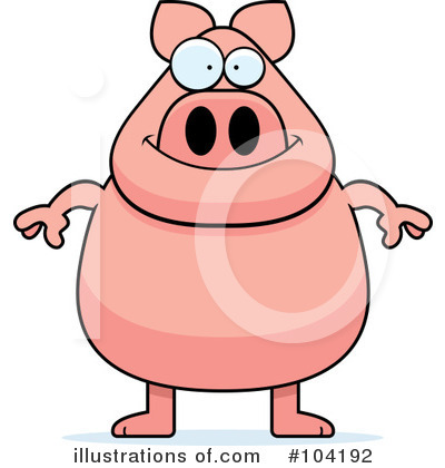 Royalty-Free (RF) Pig Clipart Illustration by Cory Thoman - Stock Sample #104192