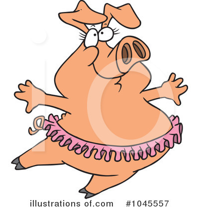 Royalty-Free (RF) Pig Clipart Illustration by toonaday - Stock Sample #1045557