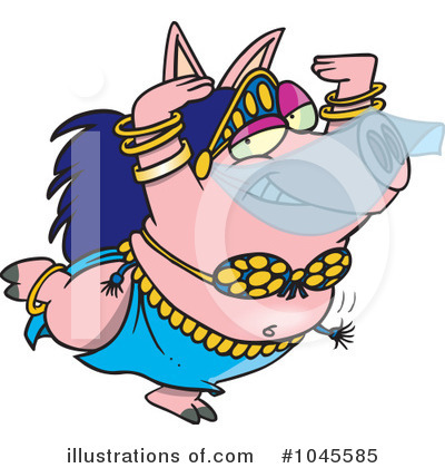 Royalty-Free (RF) Pig Clipart Illustration by toonaday - Stock Sample #1045585