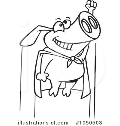 Royalty-Free (RF) Pig Clipart Illustration by toonaday - Stock Sample #1050503