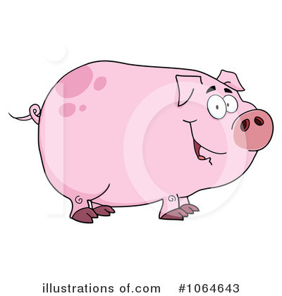 Royalty-Free (RF) Pig Clipart Illustration by Hit Toon - Stock Sample #1064643