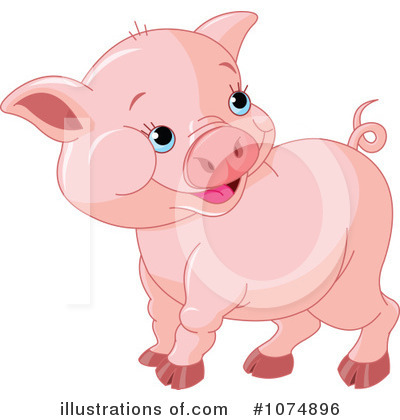Royalty-Free (RF) Pig Clipart Illustration by Pushkin - Stock Sample #1074896