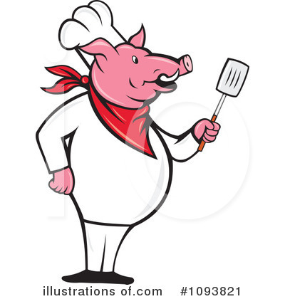 Pig Chef Clipart #1093821 by patrimonio