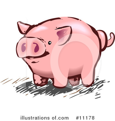 Pig Clipart #11178 by AtStockIllustration