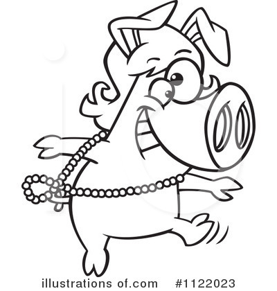 Royalty-Free (RF) Pig Clipart Illustration by toonaday - Stock Sample #1122023