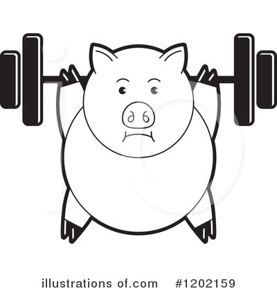 Royalty-Free (RF) Pig Clipart Illustration by Lal Perera - Stock Sample #1202159