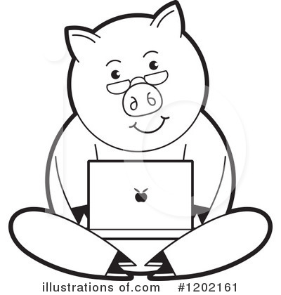 Royalty-Free (RF) Pig Clipart Illustration by Lal Perera - Stock Sample #1202161