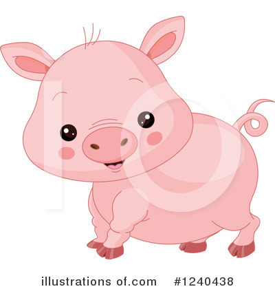 Royalty-Free (RF) Pig Clipart Illustration by Pushkin - Stock Sample #1240438