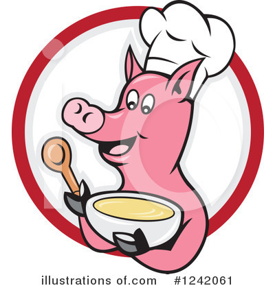Royalty-Free (RF) Pig Clipart Illustration by patrimonio - Stock Sample #1242061