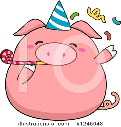 Royalty-Free (RF) Pig Clipart Illustration by BNP Design Studio - Stock Sample #1246048