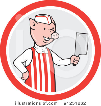 Royalty-Free (RF) Pig Clipart Illustration by patrimonio - Stock Sample #1251262
