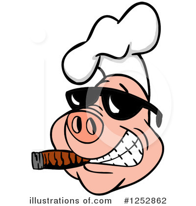 Pig Chef Clipart #1252862 by LaffToon