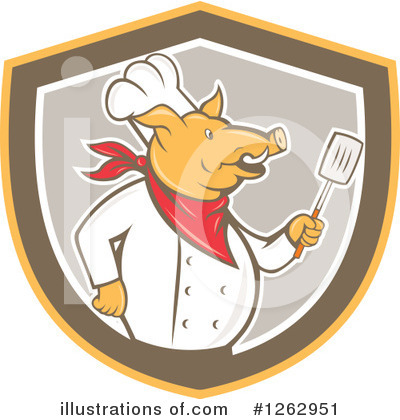 Pig Chef Clipart #1262951 by patrimonio