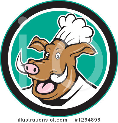 Pig Chef Clipart #1264898 by patrimonio