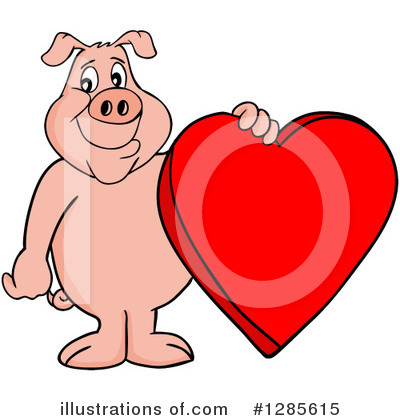 Royalty-Free (RF) Pig Clipart Illustration by LaffToon - Stock Sample #1285615