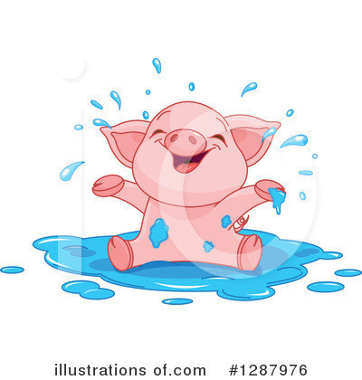 Royalty-Free (RF) Pig Clipart Illustration by Pushkin - Stock Sample #1287976