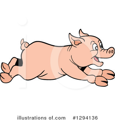 Royalty-Free (RF) Pig Clipart Illustration by LaffToon - Stock Sample #1294136