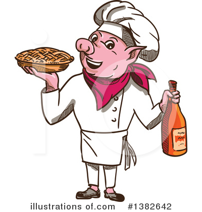 Pig Chef Clipart #1382642 by patrimonio