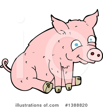 Royalty-Free (RF) Pig Clipart Illustration by lineartestpilot - Stock Sample #1388820